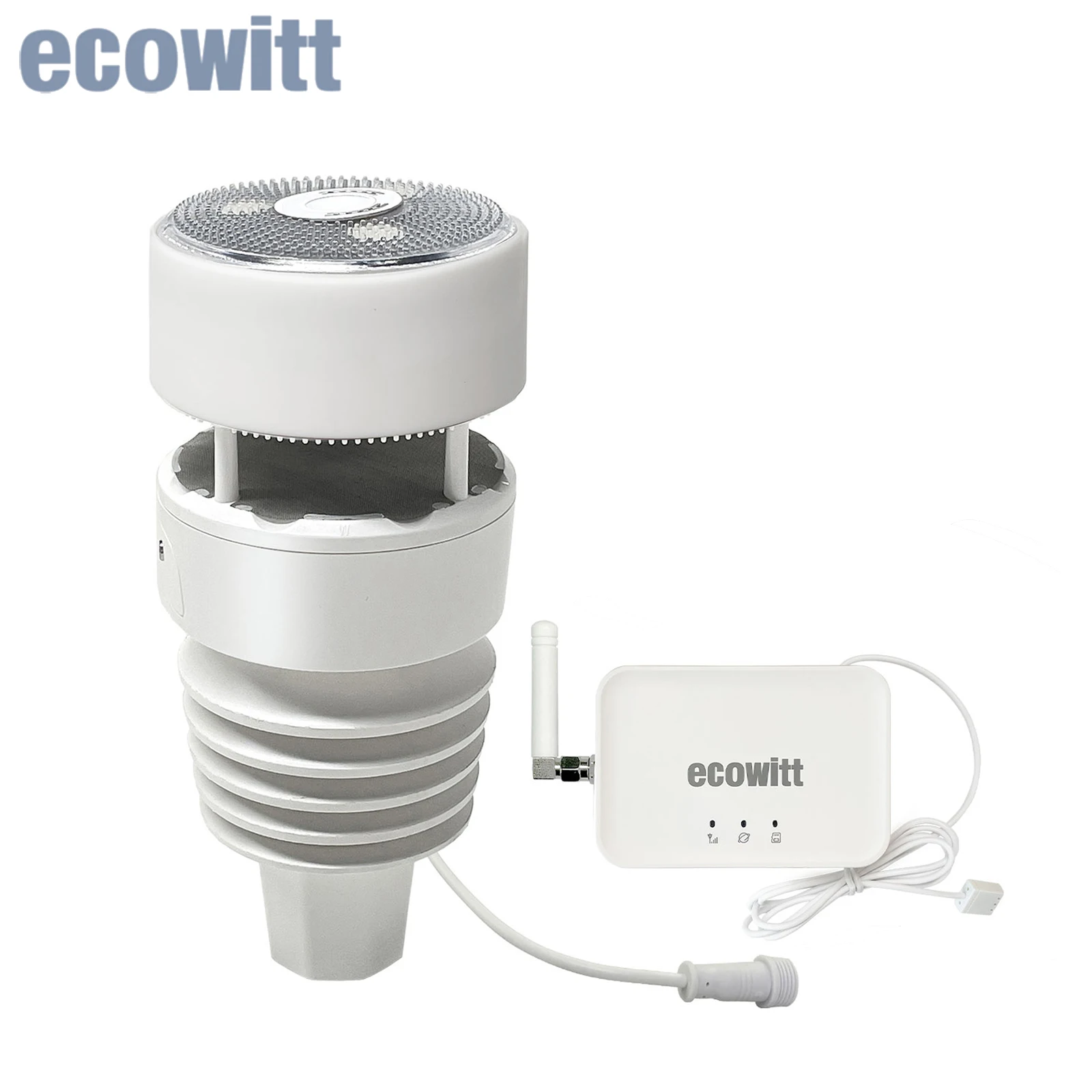 Ecowitt GW3001 Weather Station, IoT Wi-Fi Hub with SD Card Data Storage, 7-in-1 Outdoor Solar Powered  Haptic Rainfall sensor