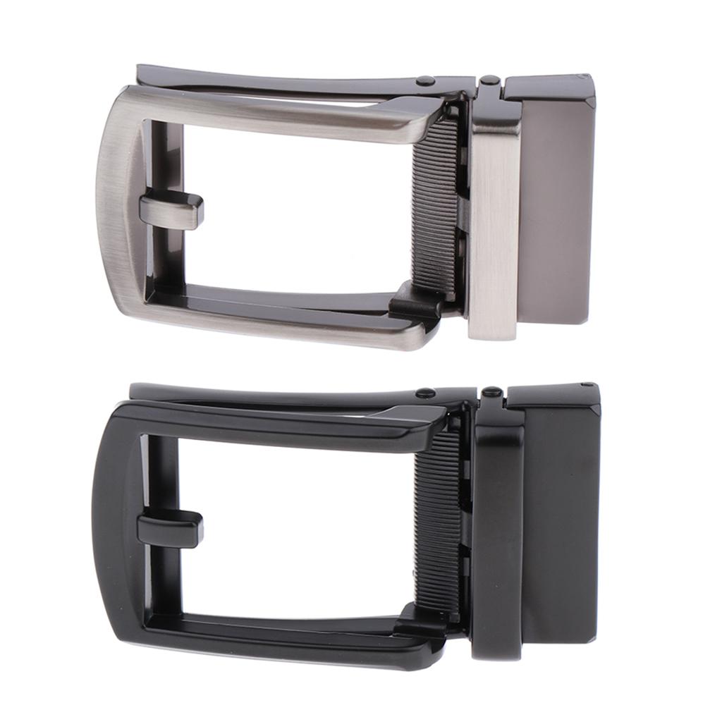 Polished Metal Belt Buckle Replacement Automatic Ratchet 35mm Belt Parts
