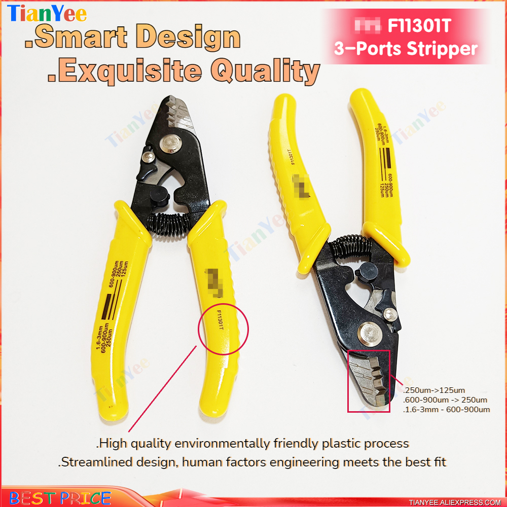 FTTH Miller clamp Fiber stripping pliers Tri-Hole Fiber Optic Stripper Miller Wire cutter Slitter
