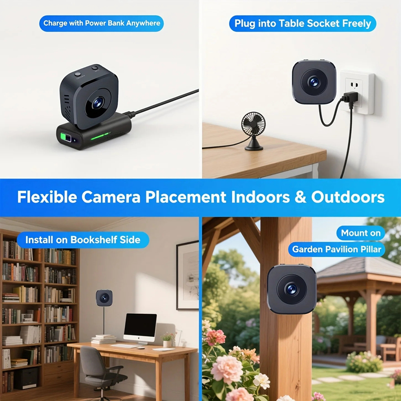 6K Mini Security Camera Wireless 2.4G WiFi Monitoring Security Protection Remote Night Vision Surveillance Smart Home 2026