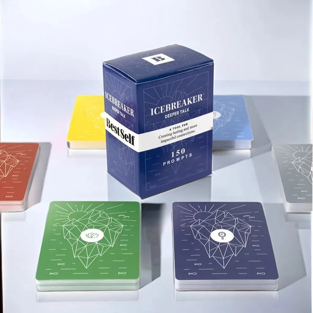 เกมไพ่ Icebreaker BestSelf Talk Game การสนทนา Starter Deep Talk Deck เครื่องมือที่มีประสิทธิภาพเสริมสร้างความสัมพันธ์เกมกระดาน