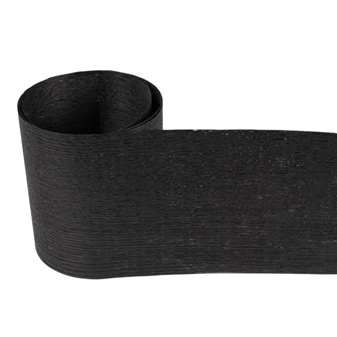 Length:2.6meters Width:150mm T:0.5mm Natural Dyed Black Oak Straight Grain Solid Wood Veneer DIY Creativity Furniture Decor