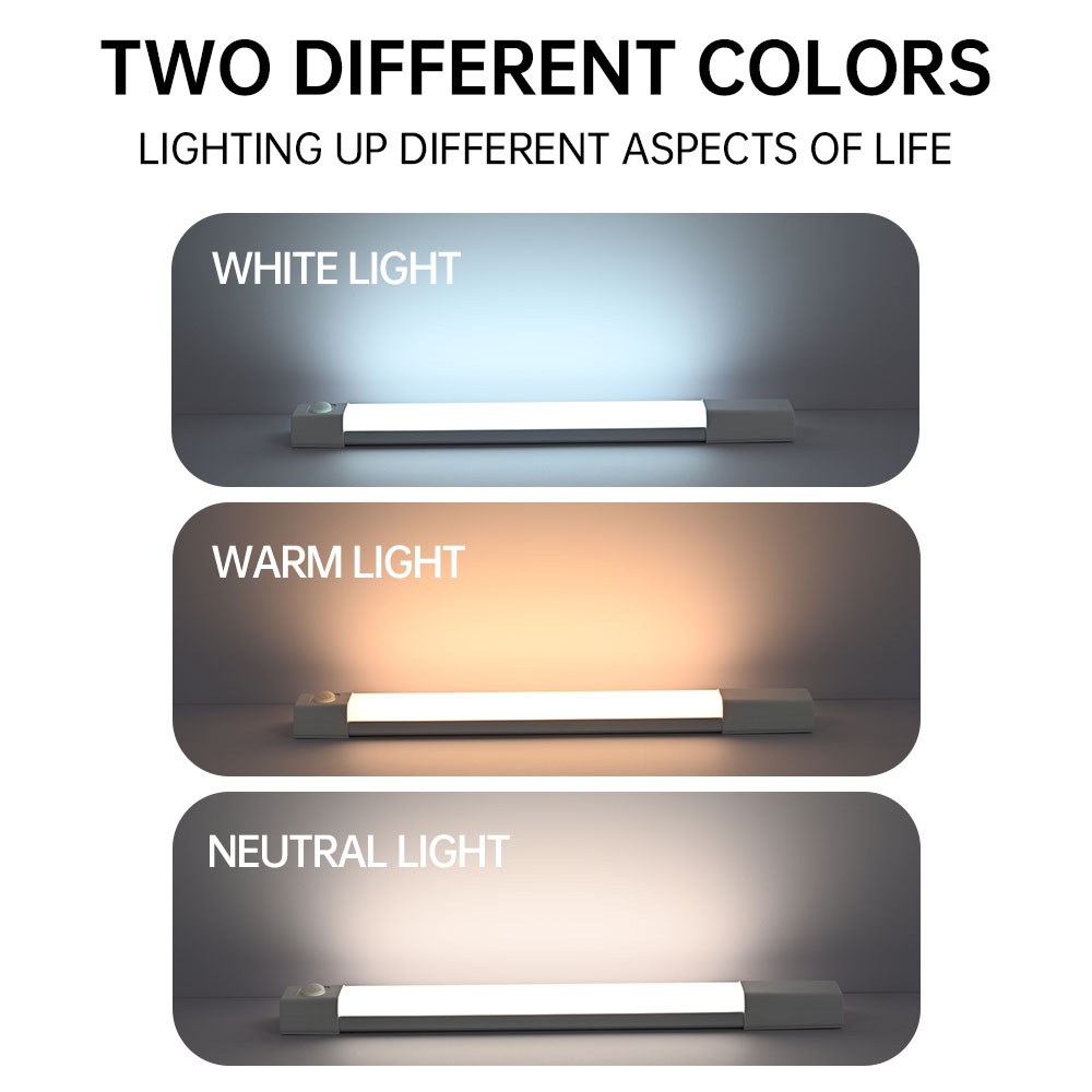 Luz LED nocturna con Sensor de movimiento, lámpara inalámbrica USB para armario de noche, armario de cocina, dormitorio, armario, Sensor LED