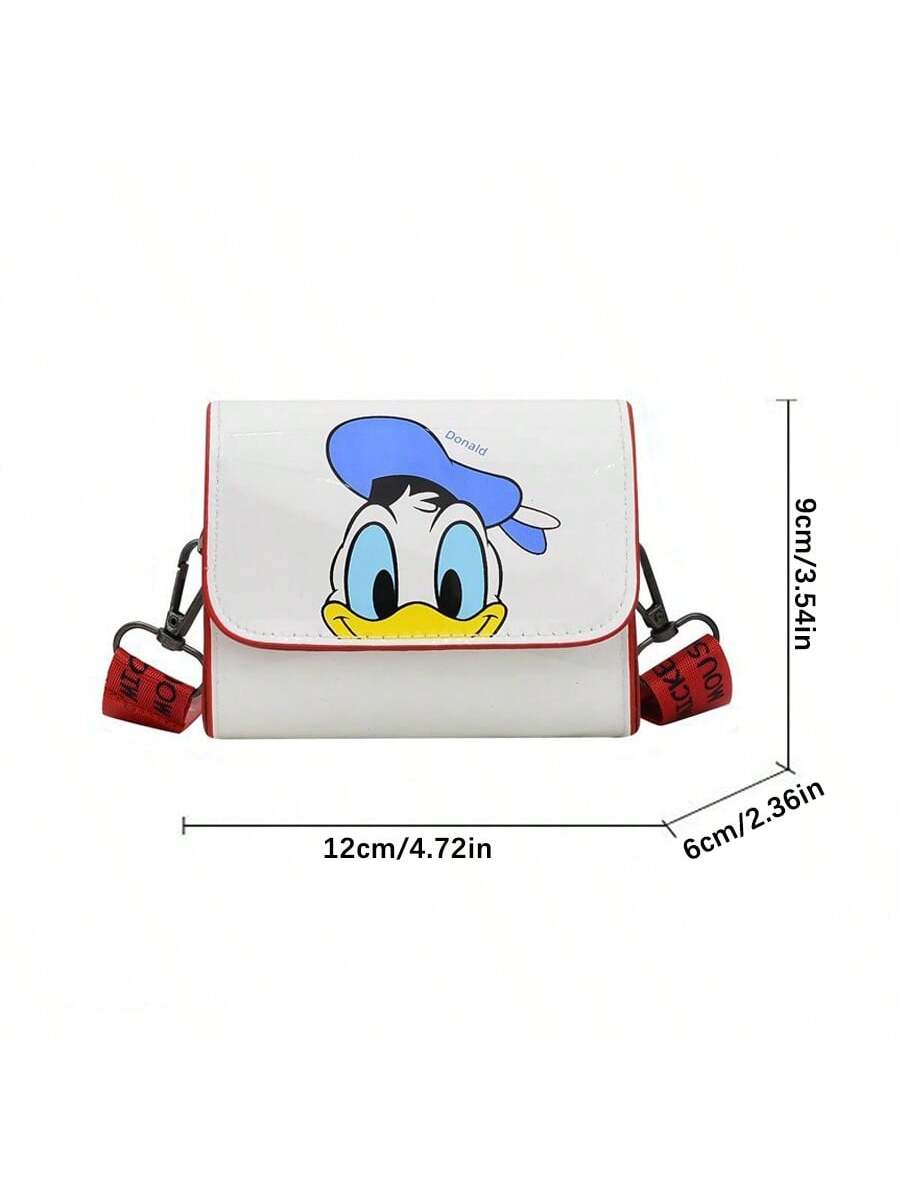 Disney saco quadrado anime sacos de ombro kawaii mensageiro tote bonito dos desenhos animados mochilas mickey pato donald sacos de moda