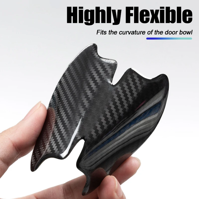 Pegatinas protectoras para manija de puerta de coche, fibra de carbono, para BMW 1 2 3 4 5 6 7 Series X1 X3 X4 X5 X6 X2 X7 F10 F15 F16 F20 F30 F18 F25