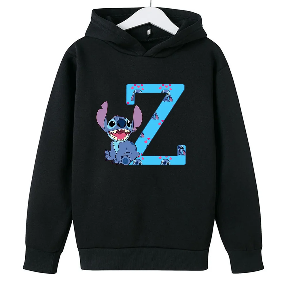 Sudaderas con capucha para niños, jersey de moda con letras ABCD Kawaii, sudadera de Anime, Manga, dibujos animados, niñas, niños, ropa informal, Tops