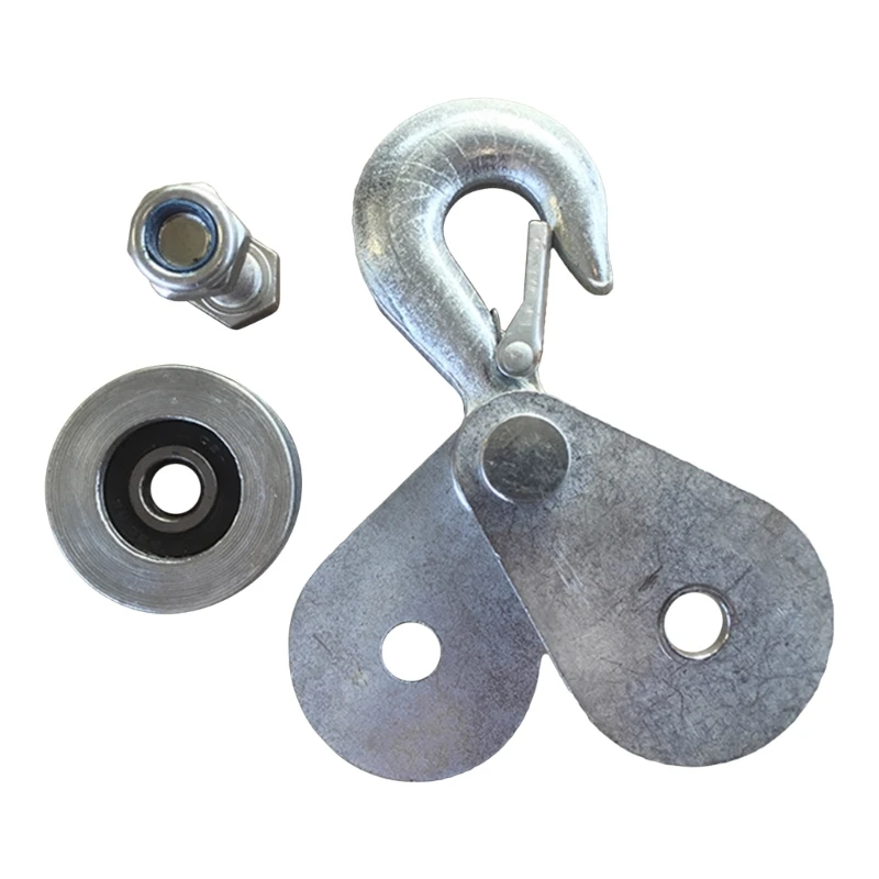 Lifting Pulley Winch Hoist Block Hook คลิปความปลอดภัยรอกสำหรับเชือก Winch DropShipping