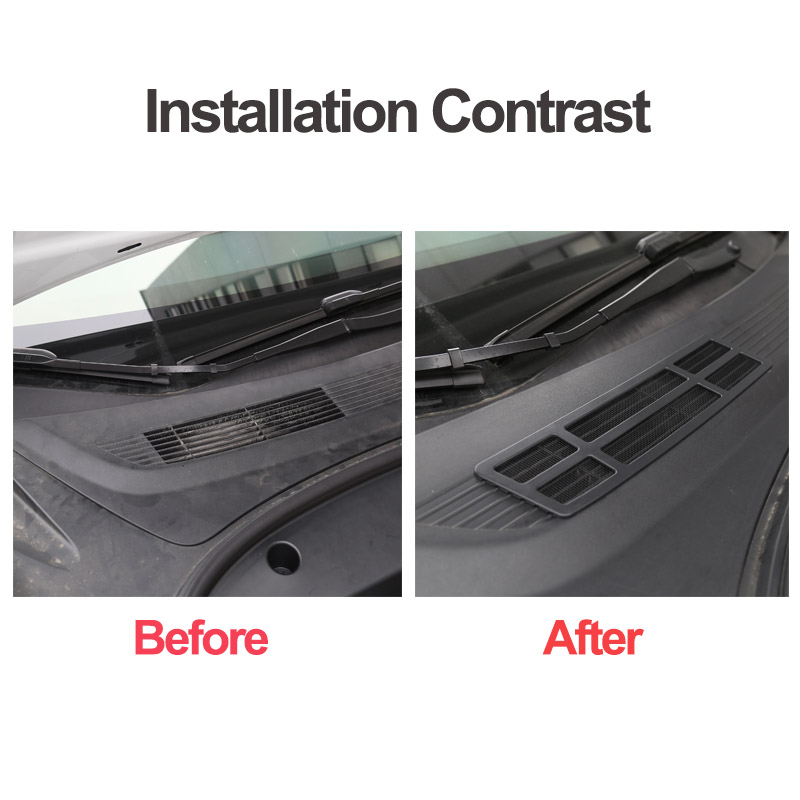 Capa protetora de entrada de ar para tesla modelo 3 y, rede de ventilação de entrada, filtro à prova de insetos, rosto frontal, acessórios interiores do carro