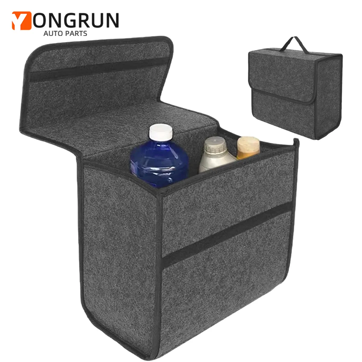 1pc Auto Lagerung Filz Box Für Dunkelgrau Anti Slip Lagerung Werkzeuge Handtücher Auto Zubehör Universal Faltbare Hochwertige Filz box