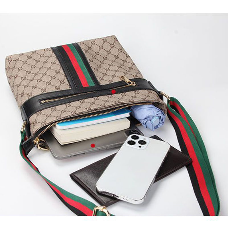 แฟชั่นการจับคู่สีสบายๆกระเป๋าผู้ชายแนวโน้มคลาสสิกแนวตั้งCrossbodyกระเป๋าลายสก๊อตกระเป๋าสะพายไหล่เดี่ยวขนาดใหญ่ความจุสแควร์