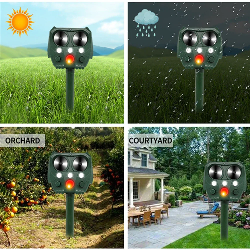 พลังงานแสงอาทิตย์สัตว์ Repeller พลังงานแสงอาทิตย์อัลตราโซนิกสัตว์ sonar Repellent สัตว์ Repellent ยับยั้งสุนัข/แมว/นก Repeller น่ากลัว