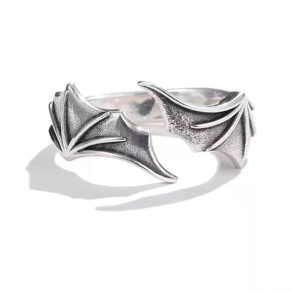 Anime Engel Dämon Paar Ringe für Frauen Männer Mode Tier verstellbar offener Ring Versprechen passende Paar Ring Party Geschenke