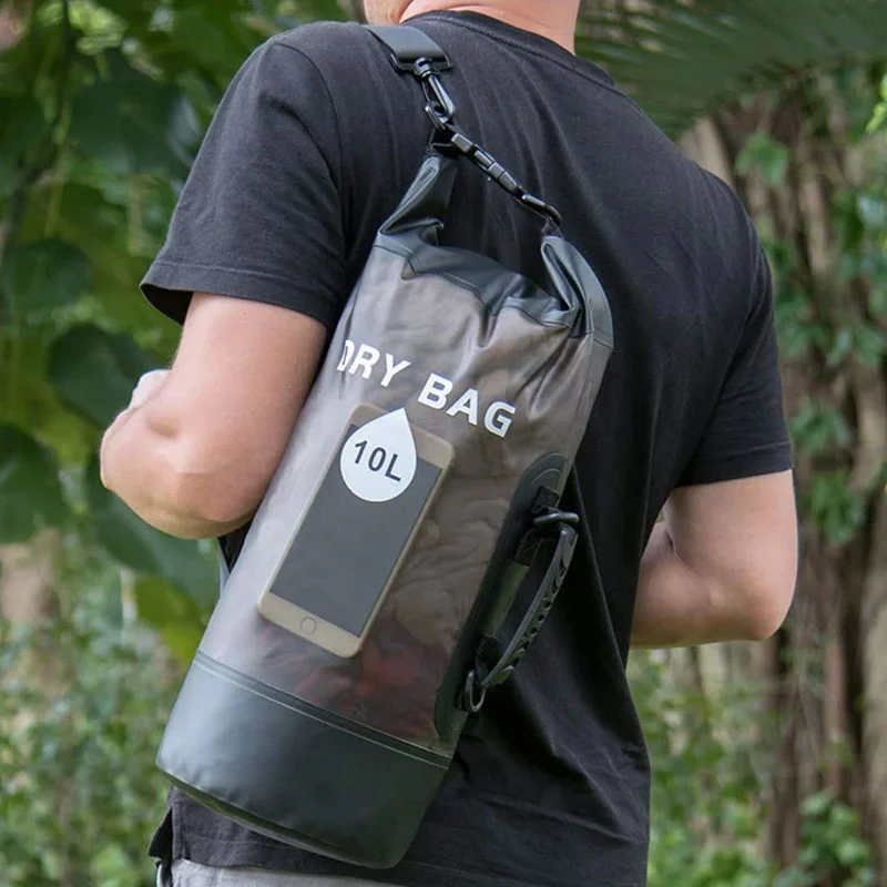 Bolsa seca impermeable, mochila de playa de PVC, saco de natación con cordón para deportes al aire libre, viajes, Camping, senderismo, surf