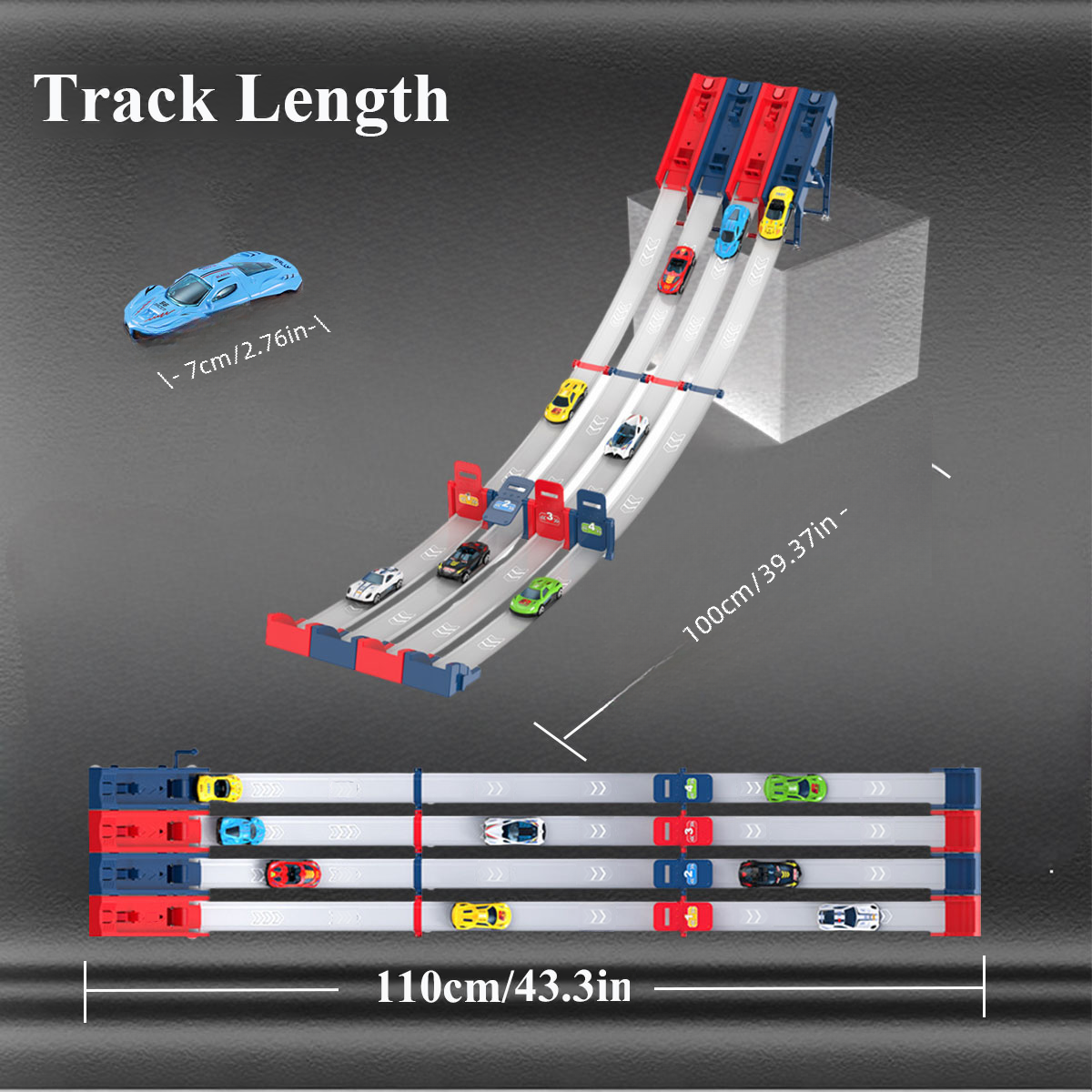 Veículo de brinquedo de pista de corrida competitiva com carro de liga crianças brincam jogo para crianças presente educacional