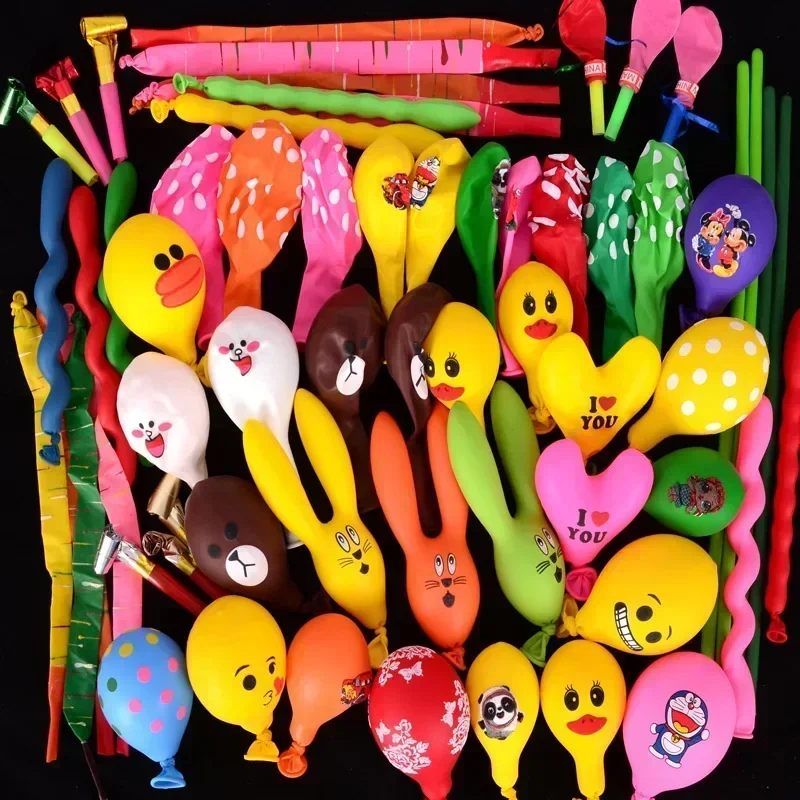 50/100 pçs 3d dos desenhos animados balões de forma especial festa de aniversário decoração balões infláveis de hélio animal pato coelho balão