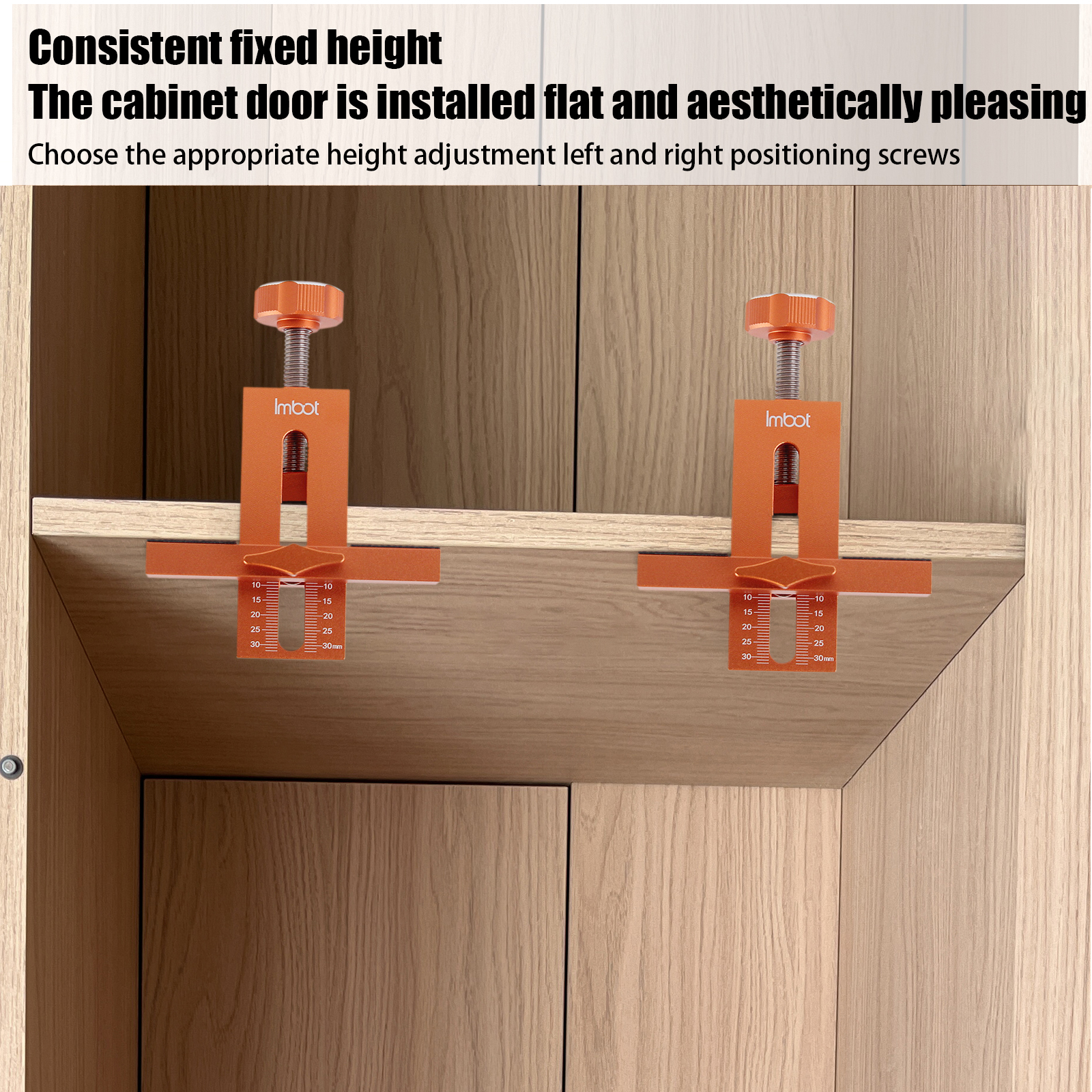 Wardrobe Cabinet Door Panel Installation Jig 10mm Rebounder Punched Mounting Jig 2 In 1 Quick Closet Door Mounting Template Tool