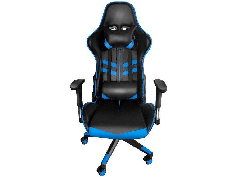 Cadeira Gamer Reclinável Preto e Azul GAM-AZ1 AC Comercial