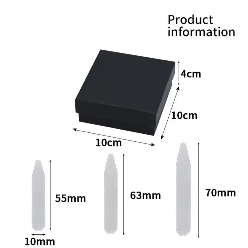 [6 peças] reforços de colarinho de aço inoxidável com 6 ímãs, colarinho magnético permanece reforços de colarinho de camisa de metal com caixa para homens