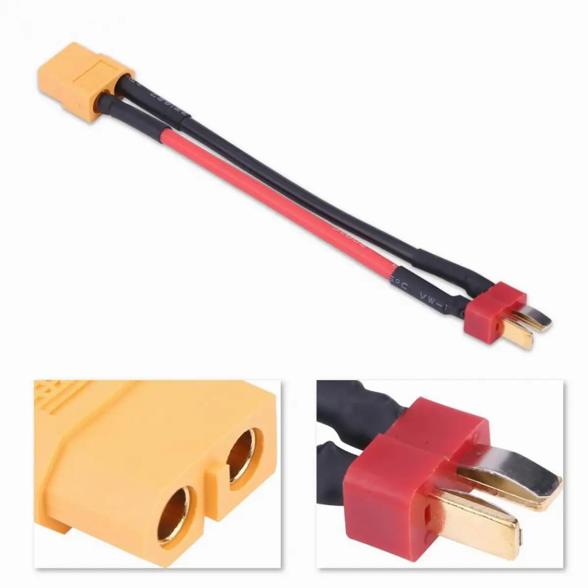 XT60 Nữ Để Trưởng Khoa T-Cắm Nam Adapter Cáp Kết Nối Cho Pin Lipo 14AWG RC Phần