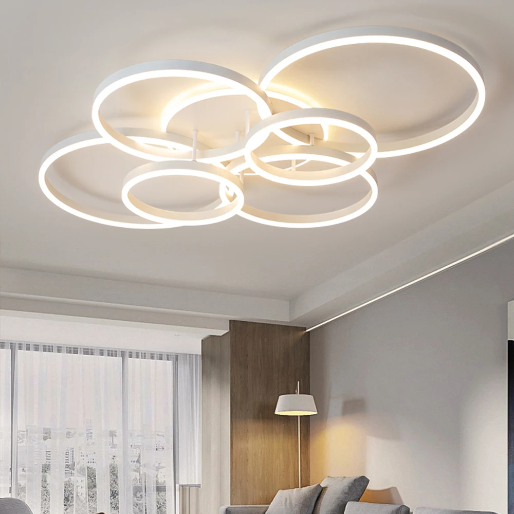 Lámpara de techo LED moderna, iluminación para el hogar, sala de estar, estudio, dormitorio, lámpara de techo regulable, iluminación interior, lámparas de decoración