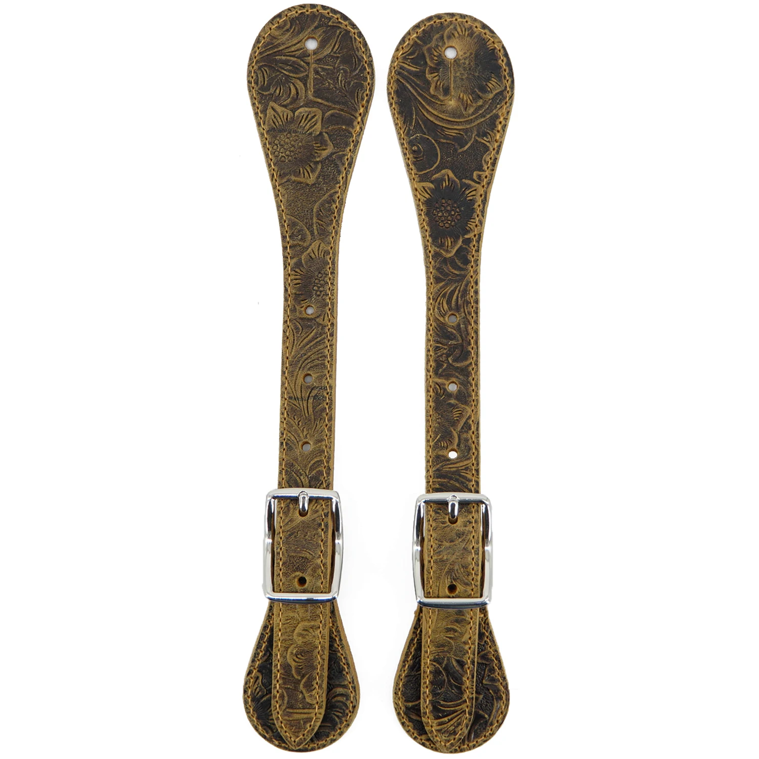หนัง Spur สายรัดสําหรับนักขี่ม้า,Double Ply เย็บเสริม Spur STRAPS,Western ผู้ชายและผู้หญิงรองเท้าอุปกรณ์