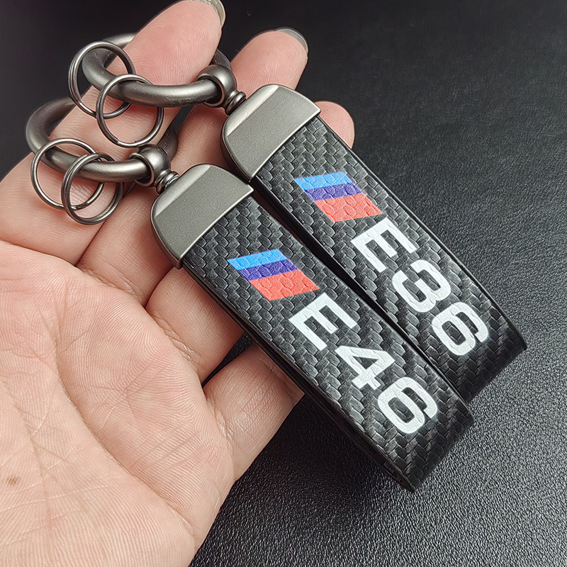 2024 Carbon Leder Schlüssel ring Mann Frauen Luxus Auto Schlüssel bund für BMW E46 E90 E39 E60 E36 E30 E61 E91 E92 E87 Schlüssel bund Zubehör