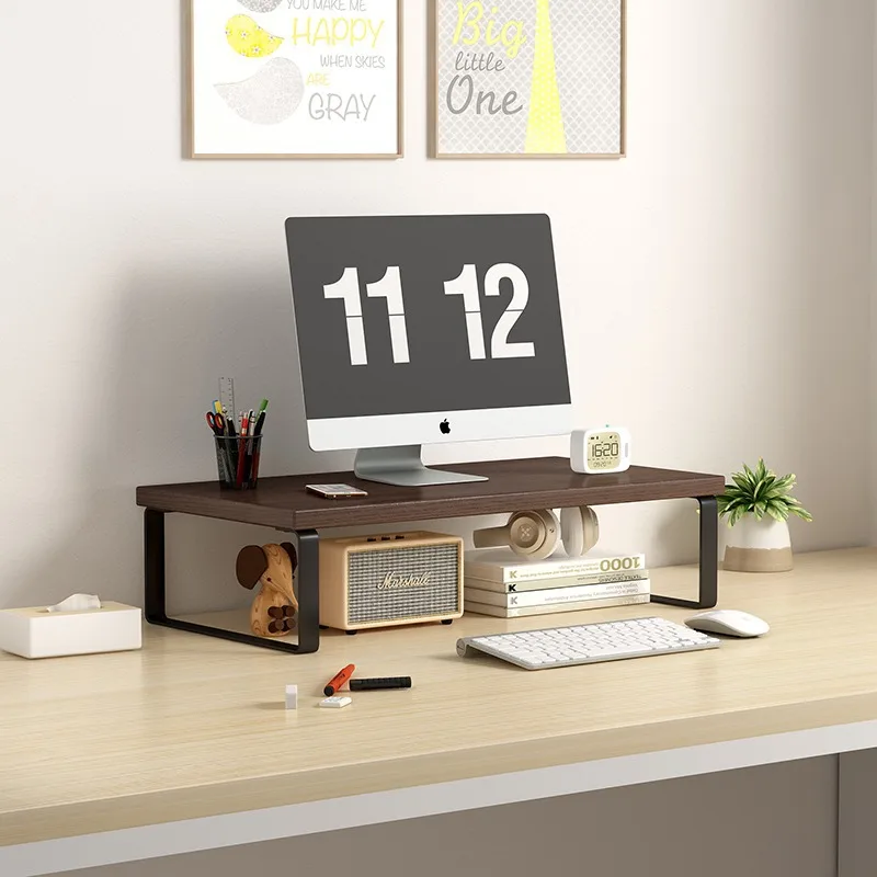 Hot 30/40cm Base Bracket Monitor Raising Stand  Desktop Computer Heightening Shelf Home Office Storage Holders Rack Organizer