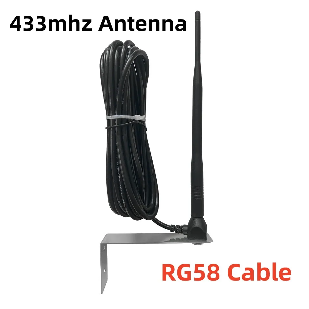 Antenne RF RG58 433MHz pour porte de garage extérieure, amplificateur de signal de télécommande 433.92