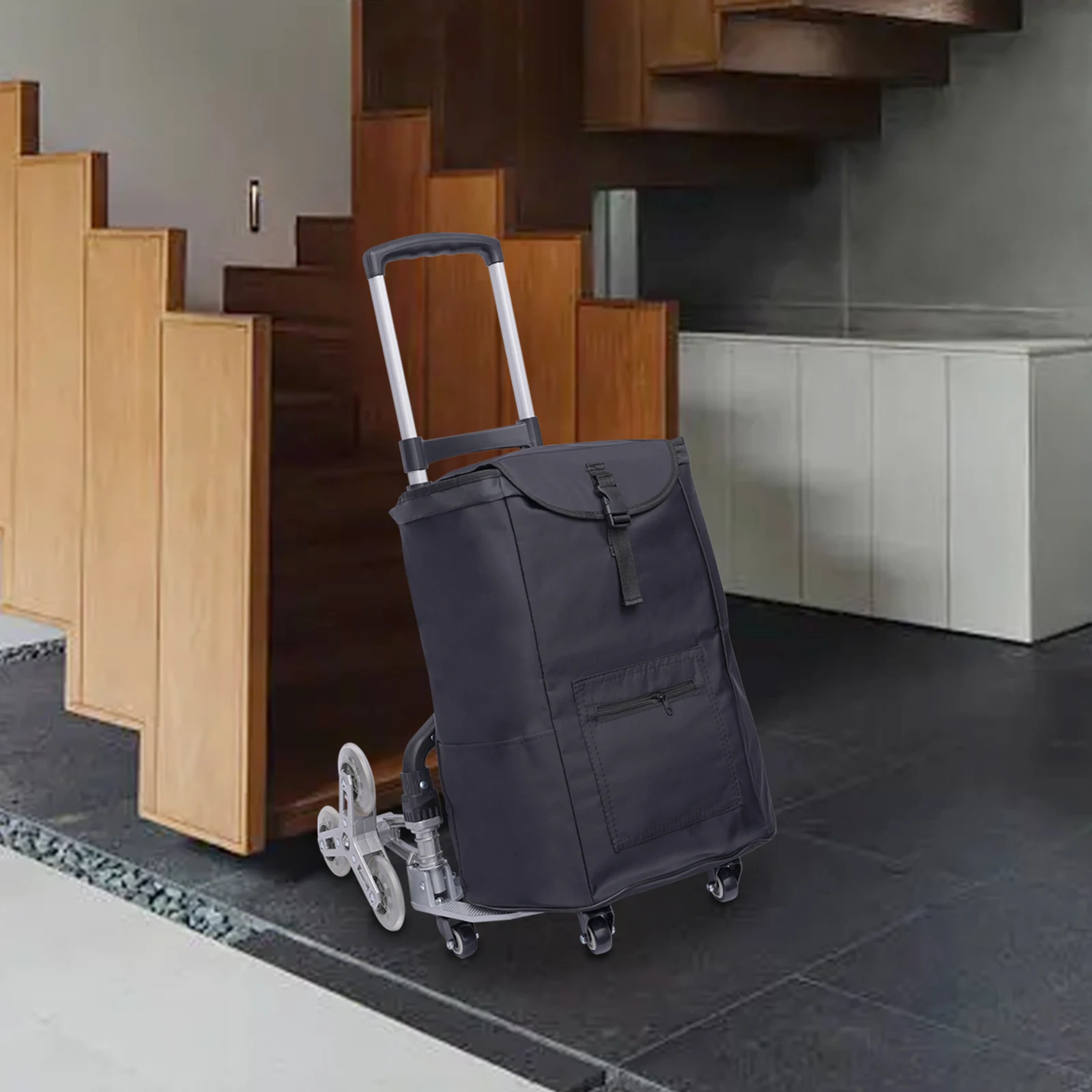 Carrello da arrampicata per scale pieghevole per trasporto bagagli per camion a mano pieghevole resistente in alluminio con telaio staccabile a tre ruote carico 165 libbre