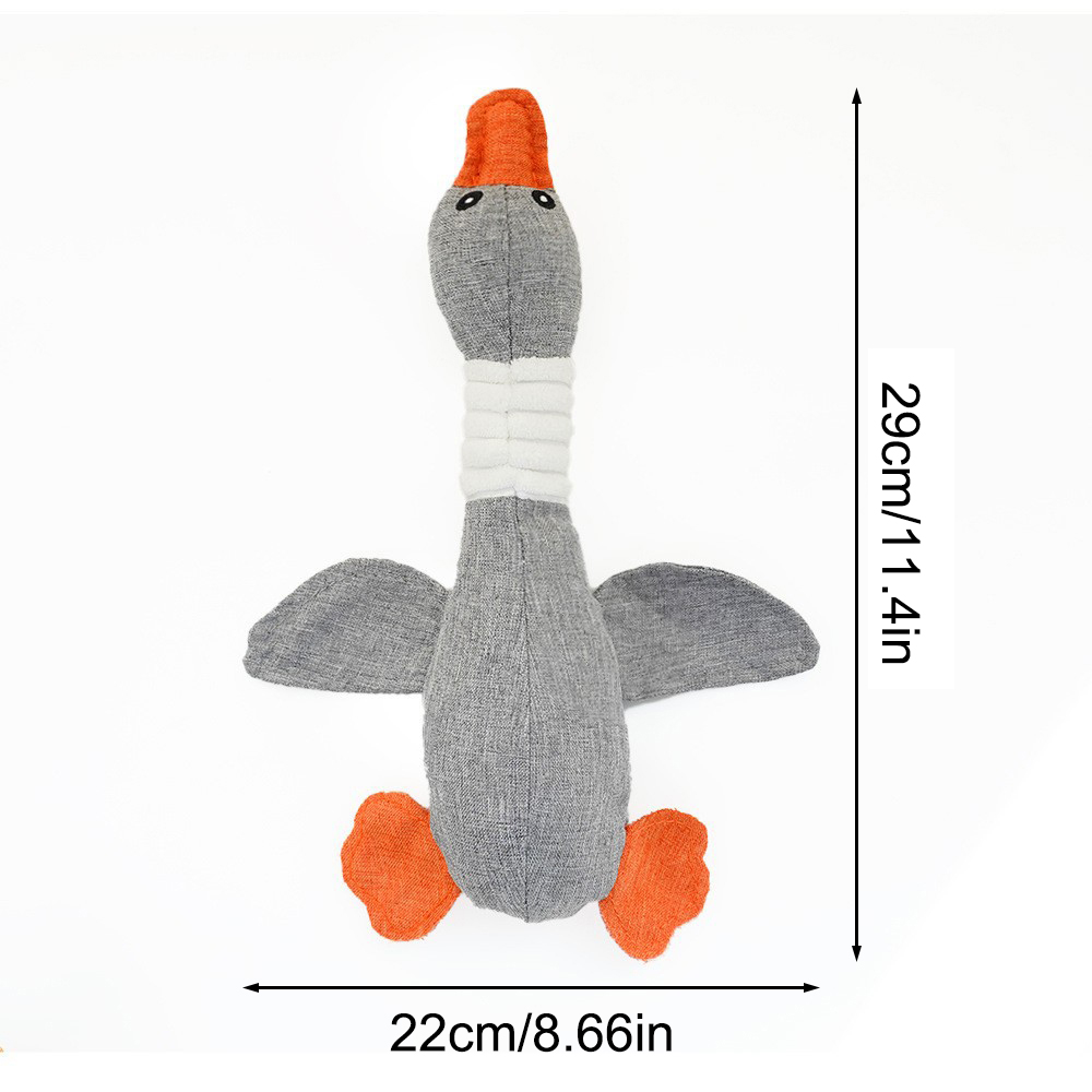 개와 고양이 3 색 야생 거위 플러시 사운드 장난감, 높은 지루함에서 물지 않는 치아 연삭, 애완 동물 용품, 1PC