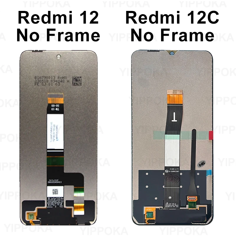 22120RN86I สำหรับ Xiaomi redmi 12C LCD poco หน้าจอ C55ทัชสกรีนดิจิไทเซอร์สำหรับจอแสดงผล redmi 12 23053RN02A อะไหล่ทดแทน LCD