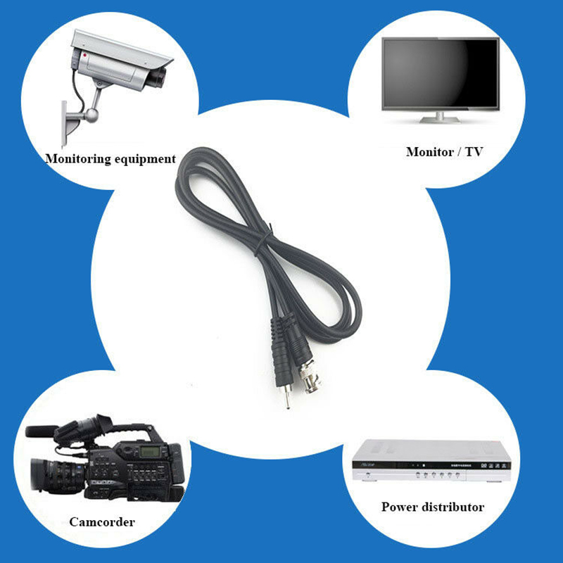 Złącze adaptera kabla koncentrycznego BNC męski na RCA męski do kamery CCTV DVR