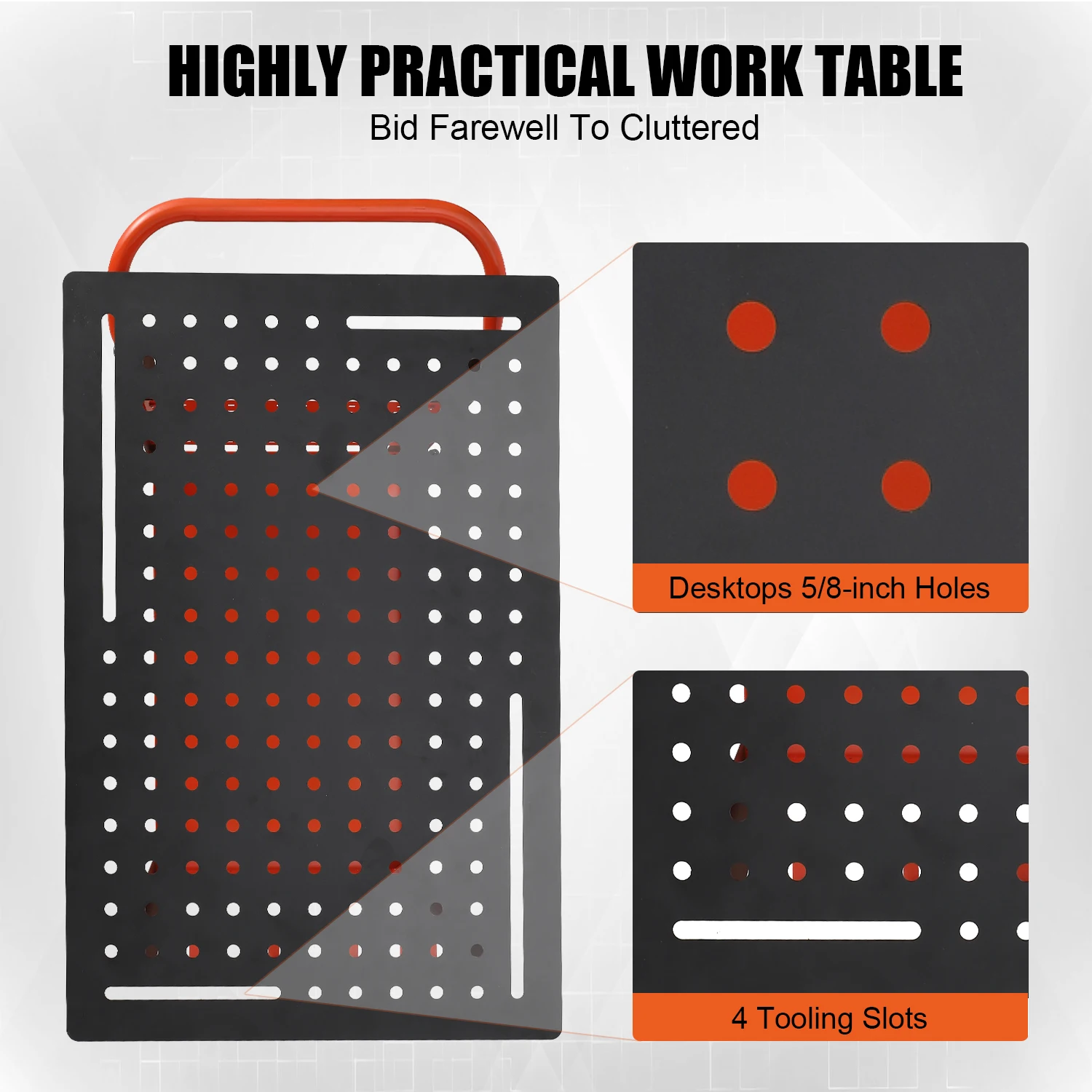 Portable Workbench, 36x24 Inch Welding Table Top, 600 Lbs Steel Welding Cart, Rolling Welder Table For Welding, Sawing