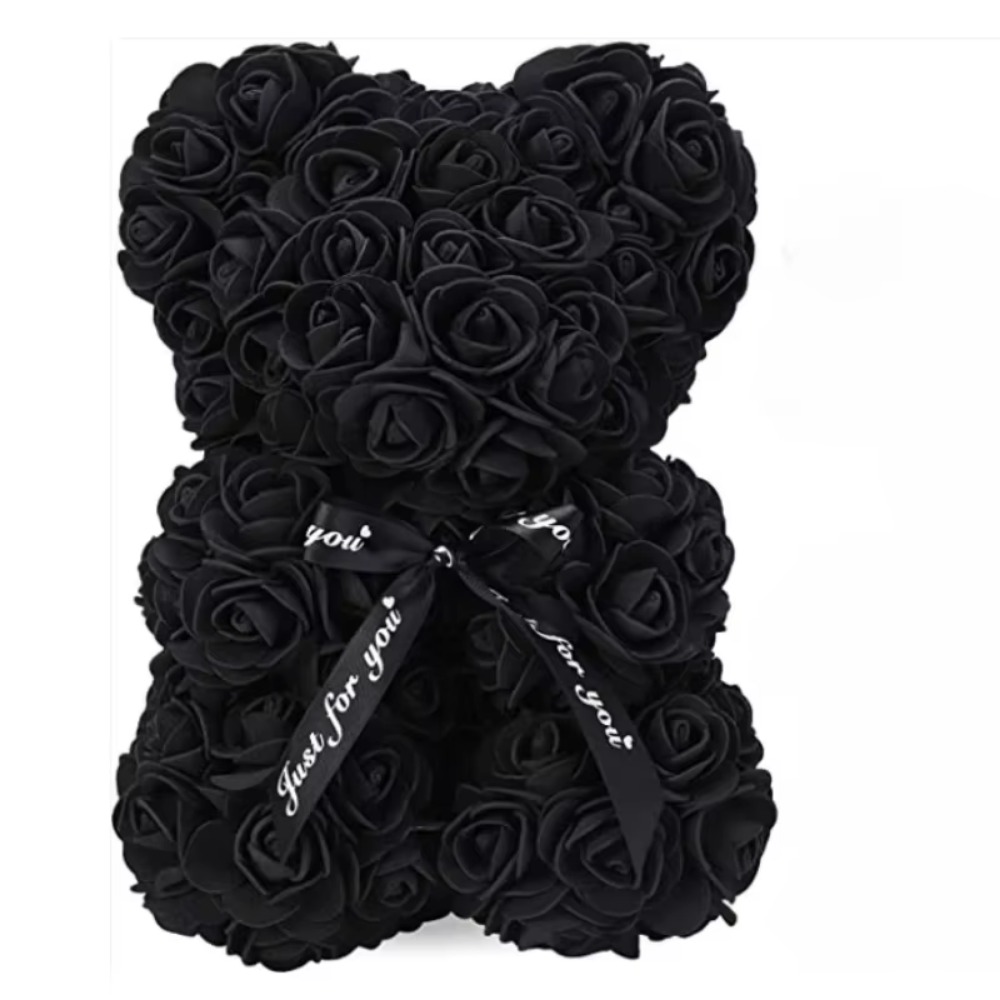 Flor artificial eterna rosa urso de pelúcia para a mãe dia das mães aniversário dia dos namorados presentes e decoração miniaturas