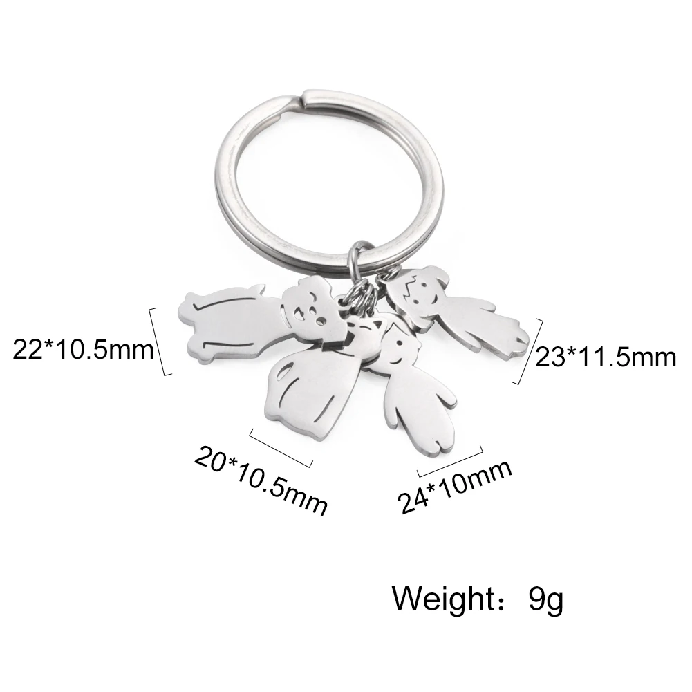 เด็กแม่ของขวัญวันวาเลนไทน์เด็กส่วนบุคคลพวงกุญแจ CUSTOM ชื่อ Key CHAIN เด็กผู้หญิงสําหรับผู้หญิงผู้ชายครอบครัวพ่อแม่เครื่องประดับ