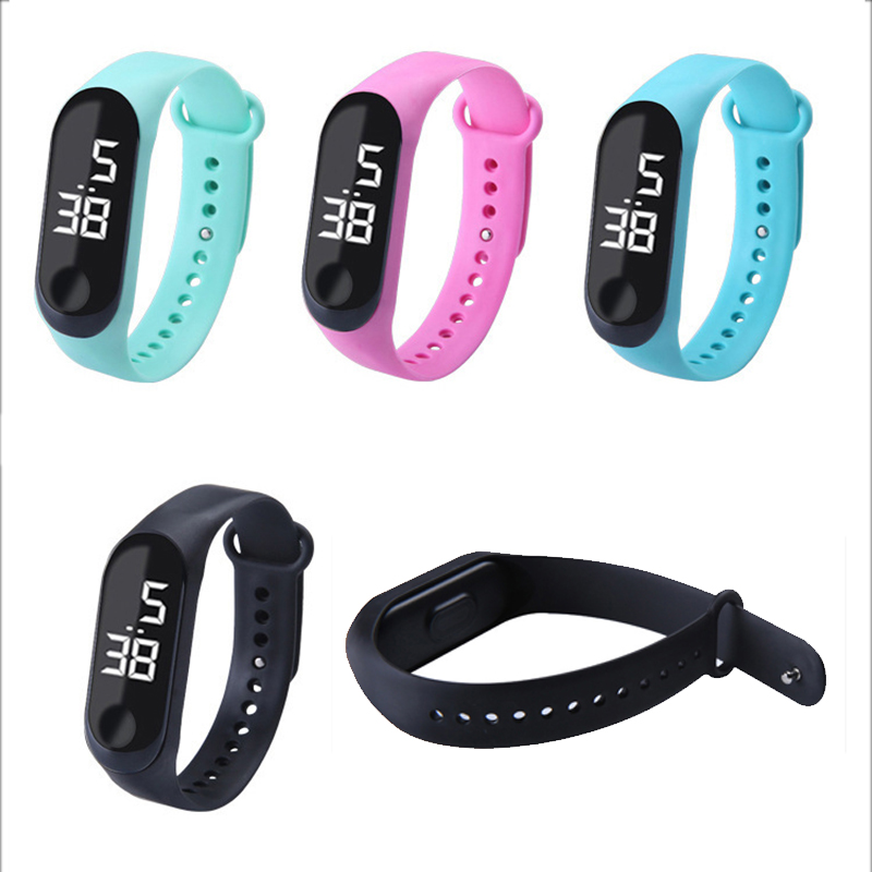 男性と女性のための電子スポーツウォッチ、屋外時計ディスプレイ、女の子のためのLED腕時計、デジタル防水時計、ファッション