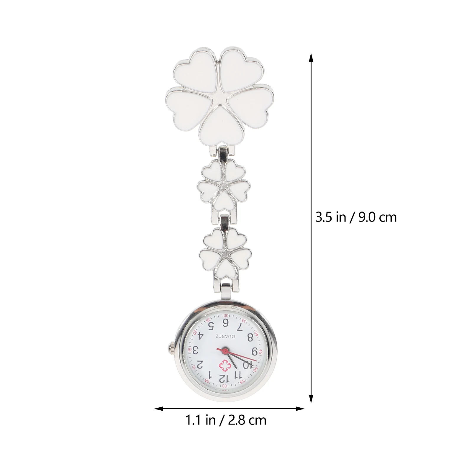 Krankens ch wester Uhr-Frauen Krankens ch wester Clip auf Uhr Krankens ch wester Anhänger Uhr Pflege Pin Clip Uhr Krankens ch wester Anhänger Uhr (weiß)