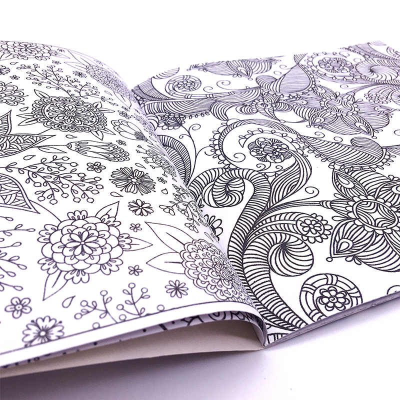 1 หนังสือดอกไม้ Mandalas สมุดระบายสีสําหรับเด็กผู้ใหญ่บรรเทาความเครียดฆ่าเวลา Graffiti วาดภาพวาด Art Book เครื่องเขียน