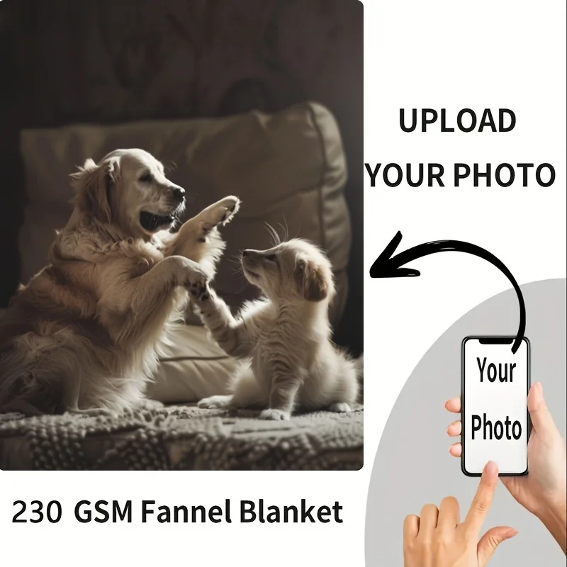 Custom Blanket With Photo Text, Personalized Blanket Custom soft Throw Blanket, Custom Gift Blanket For Family, Friends,mom,dad