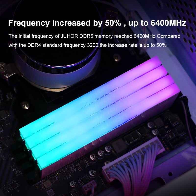 Pamięć stacjonarna JUHOR RGB DDR5 16 GBX2 6000 MHz 5600 MHz Dimm Szybka pamięć RAM