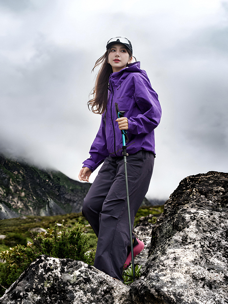 Fuyuan Jaqueta fena roxa três em um ao ar livre à prova de vento à prova d'água à prova de sol para cnhadas e escalada...