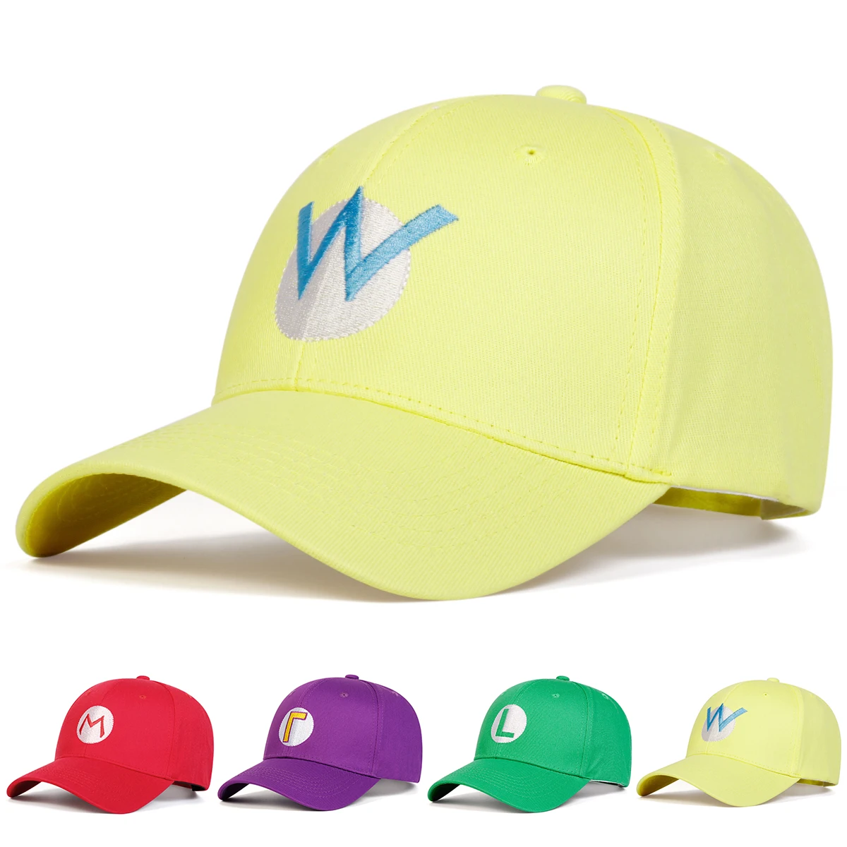 Unisex Colorful Letter Embroidery Baseball Caps Spring Autumn Outdoor Adjustable Casual Hats Sunscreen Hat