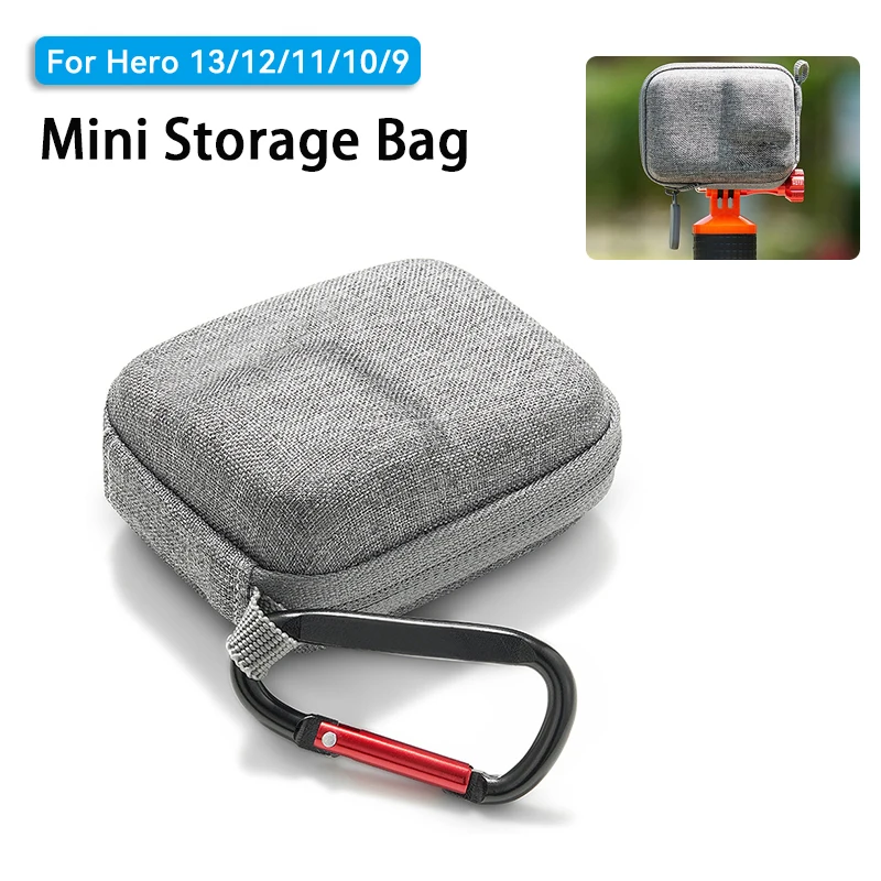 Mini bolsa de almacenamiento para GoPro Hero 12 11 10 9 8 cámara de acción negra portátil EVA funda protectora impermeable accesorios Go Pro