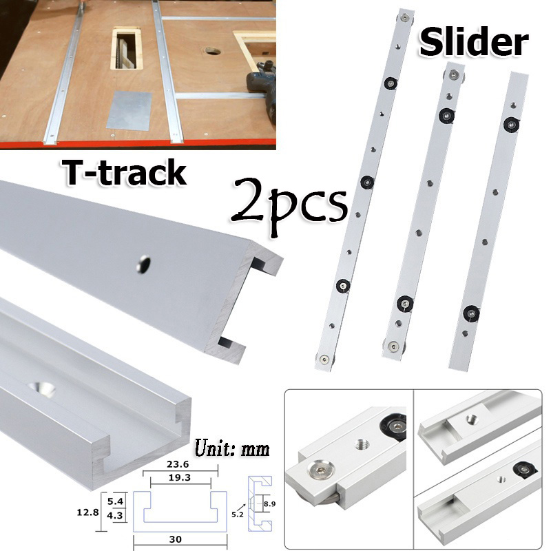 Riel/deslizador de inglete con ranura de aleación de aluminio para enrutador, Sierra de mesa, inglete, carpintero, herramienta de carpintería DIY