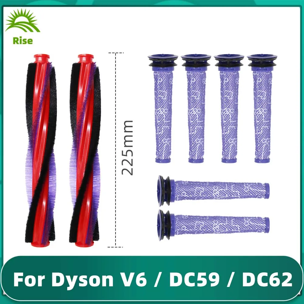 Cho Dyson V6 Động Vật Lông Tơ/DC59/DC62 / SV03 / SV073 Roller 185 Mm 225 Mm Chính Bàn Chải thanh Trước Lọc Thay Thế Phụ Tùng