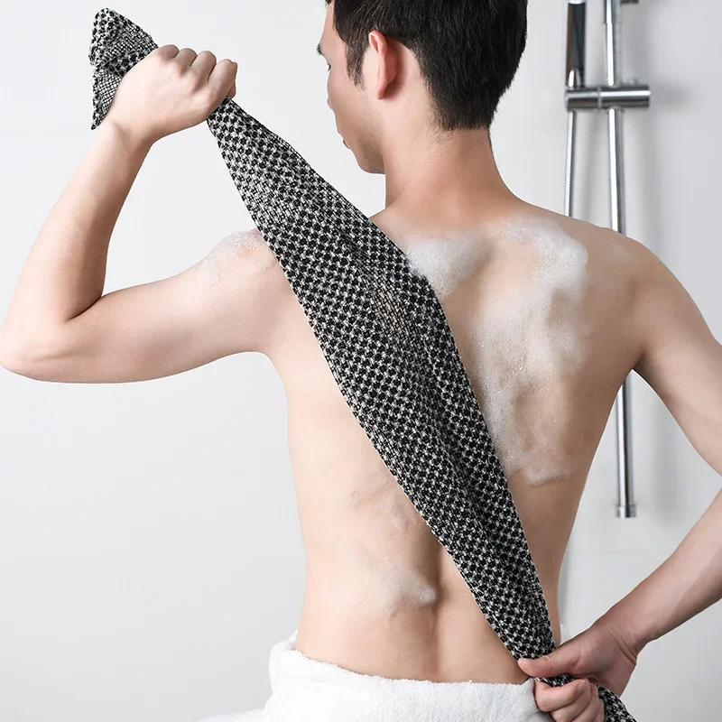 Japanese Rubbing Washcloth Nylon Bath Towel Brush Exfoliating Scrubber Shower Sponge for Back Cleaning Care Bathroom Accessories