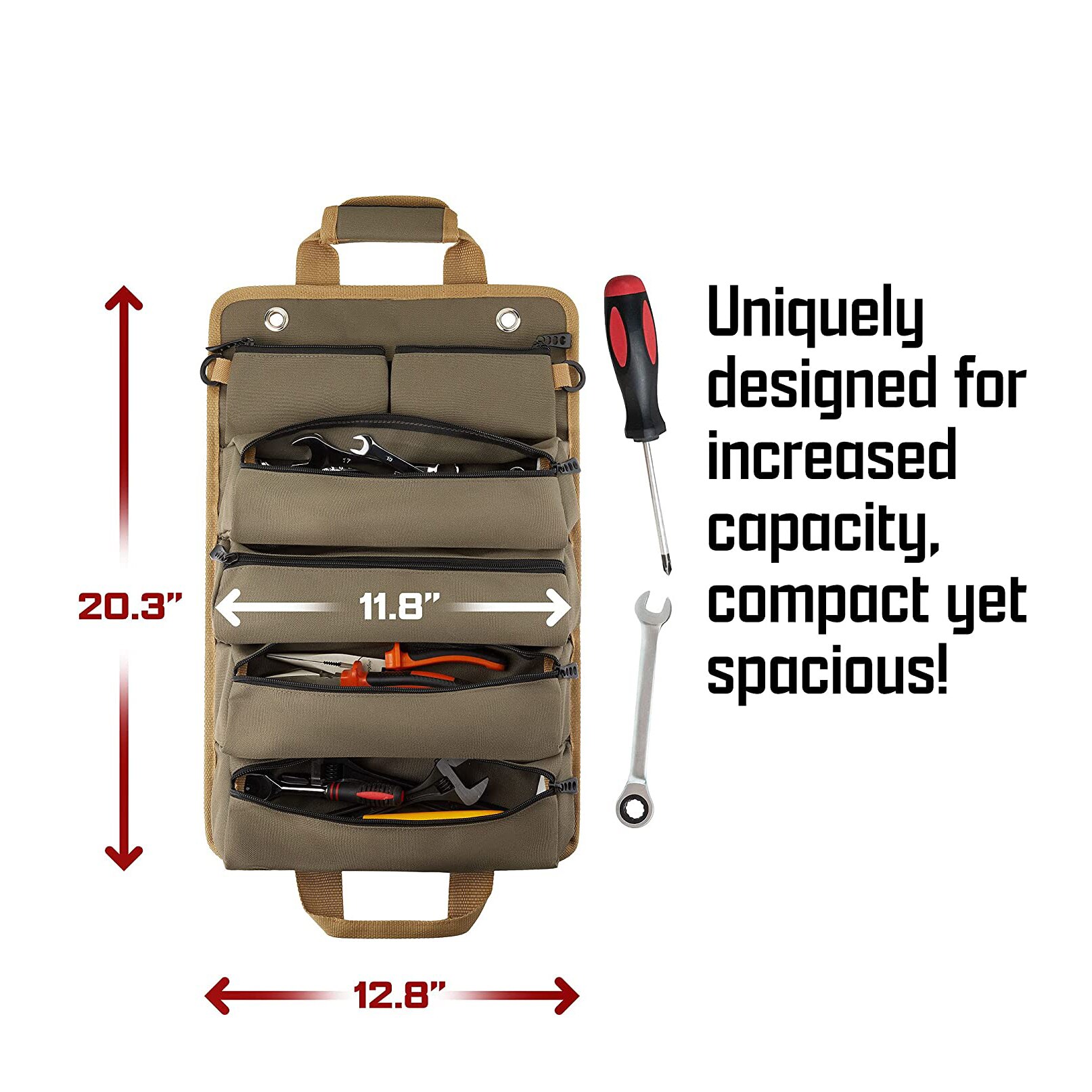 Saco De Armazenamento Portátil Rolado Multi-bolso Profissional, saco De Ferramenta De Hardware, Alicadores Impermeáveis Wrenc, Multi-Purpose