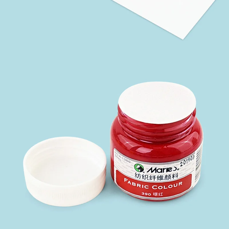 영구 직물 페인트 세트 50ml/병 섬유 아크릴 페인트 의류 캔버스 목재 방수