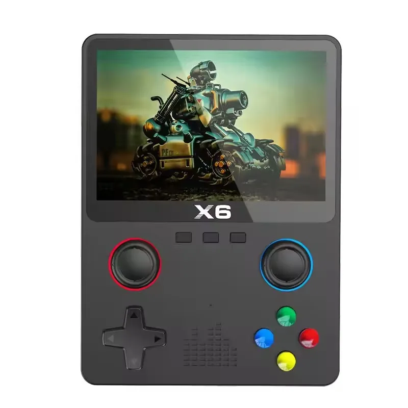2025 New X6 3.5Inch IPS Screen Handheld Game Player Dual Joystick 11 Simulators GBA Video Game Console for Kids Gifts