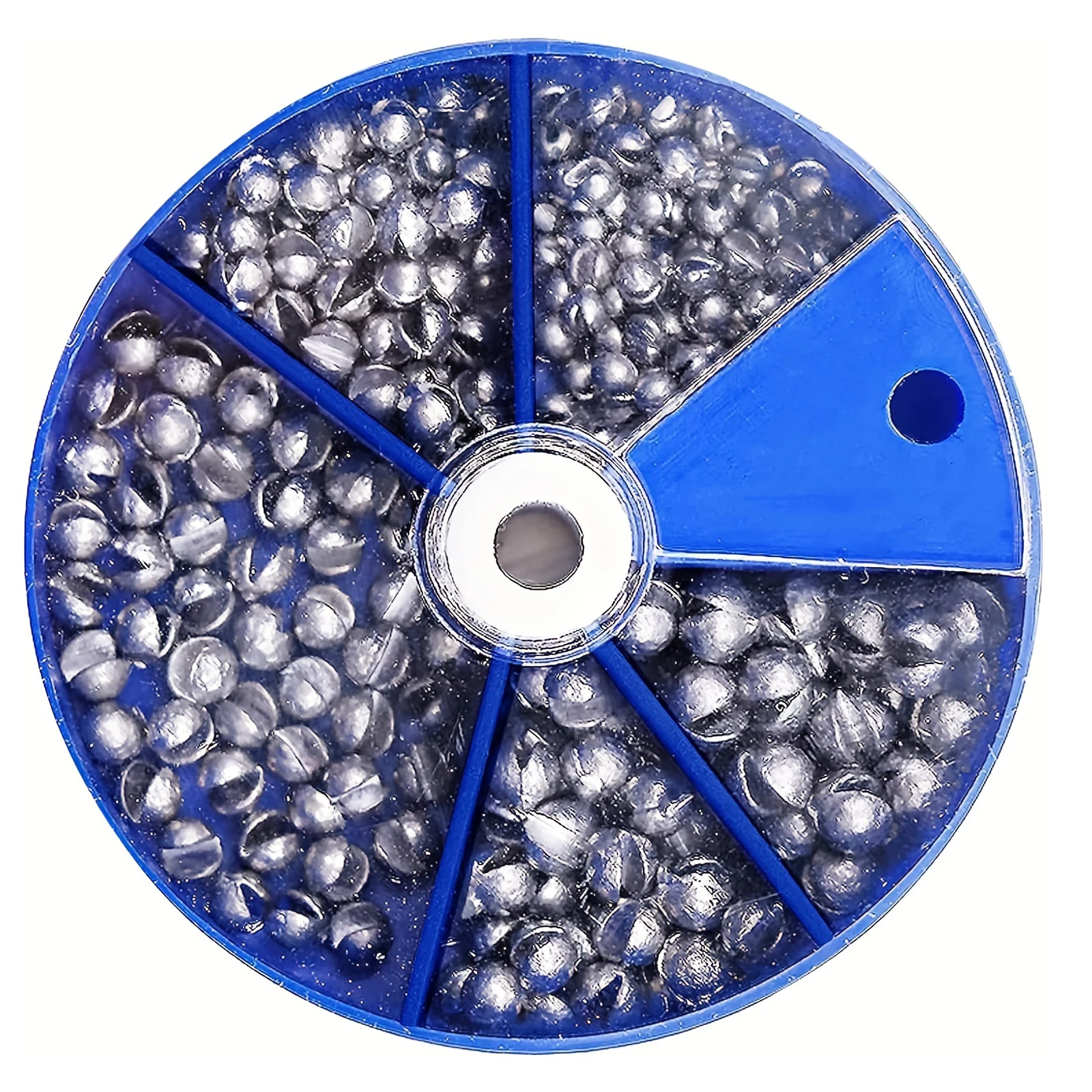 Plomo de pesas de pesca, pesas de tiro divididas de plomo de 230 piezas/107 piezas, plomos de pesca redondos extraíbles